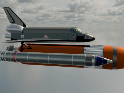 Realistic Space Shuttle 3D Model
