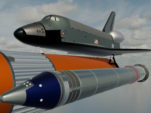 Realistic Space Shuttle 3D Model