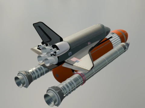 Realistic Space Shuttle 3D Model