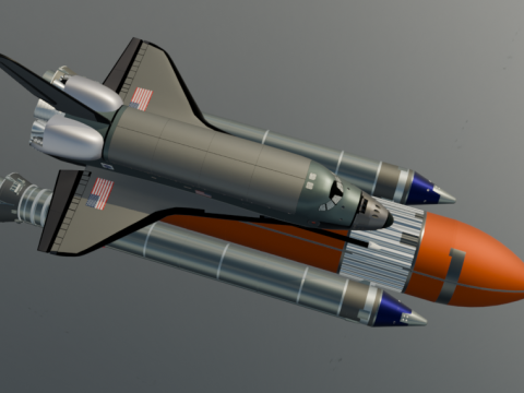 Transbordador espacial realista Modelo 3D