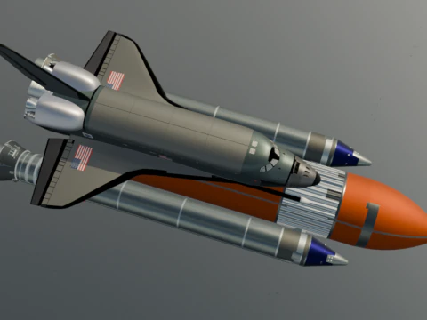 Realistic Space Shuttle 3D Model