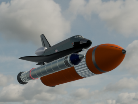Transbordador espacial realista Modelo 3D