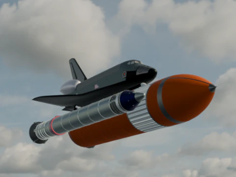 Realistic Space Shuttle 3D Model