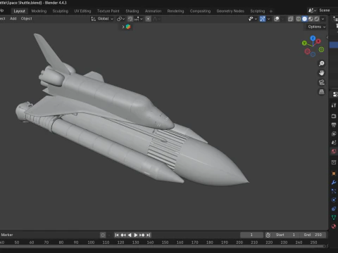Realistic Space Shuttle 3D Model