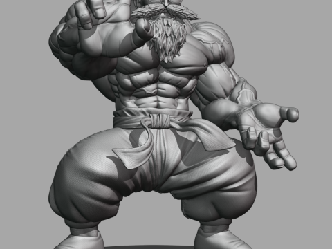 Meister Roshi mit voller Kraft 3D Modell