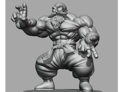 Meister Roshi mit voller Kraft 3D Modell