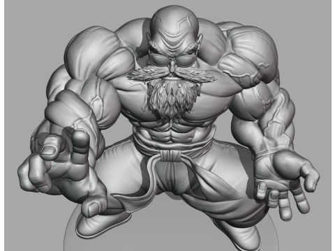 Meister Roshi mit voller Kraft 3D Modell