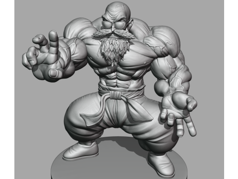 Meister Roshi mit voller Kraft 3D Modell