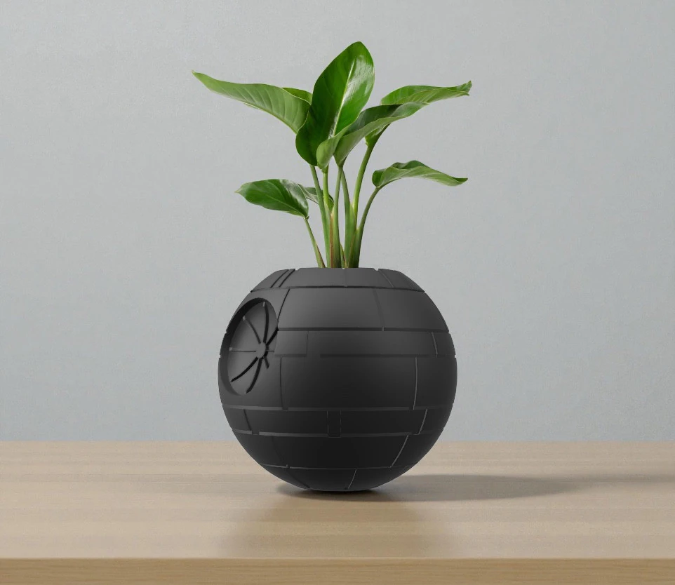 Star Wars Death Star plant pot 3D Print Model .c4d .max .obj .3ds .fbx .stl .blend 