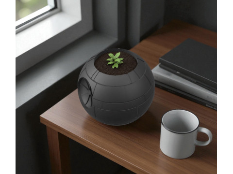 Горшок с растением Звезды Смерти из Звездных войн 3D Принт Модель