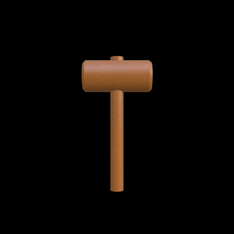 Martello in legno Serie 01 PBR 4K Modello 3D .c4d .max .obj .3ds .fbx .stl .blend