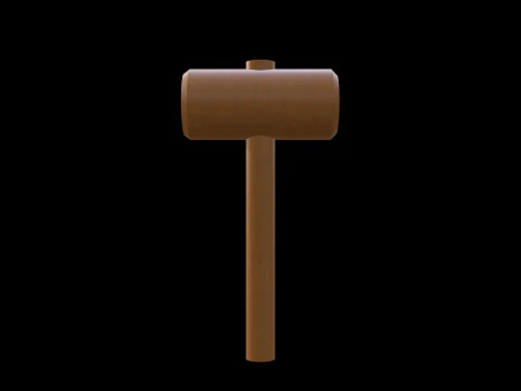 Wooden Hammer Series 01 PBR 4K 3D Model