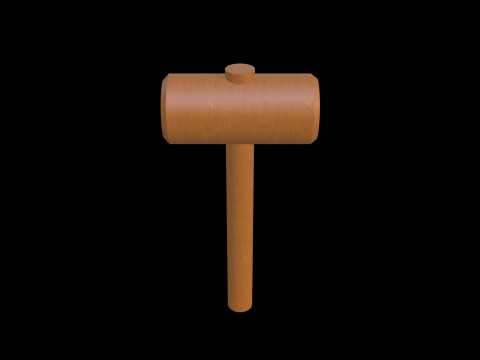 Martello in legno Serie 01 PBR 4K Modello 3D