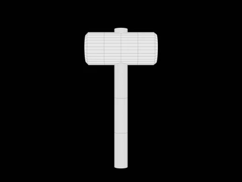 Wooden Hammer Series 01 PBR 4K 3D Model