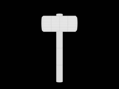 Wooden Hammer Series 01 PBR 4K 3D Model