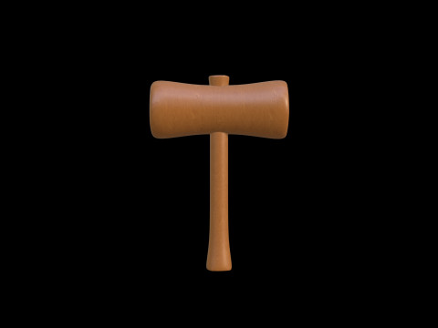 Martillo de madera Serie 02 PBR 4K Modelo 3D