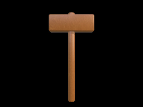Martillo de madera Serie 03 PBR 4K Modelo 3D