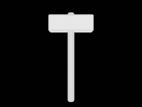 Martillo de madera Serie 03 PBR 4K Modelo 3D