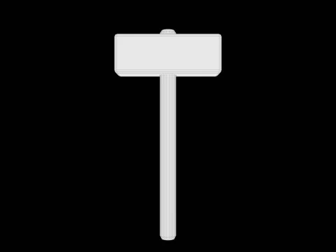 Wooden Hammer Series 03 PBR 4K 3D Model