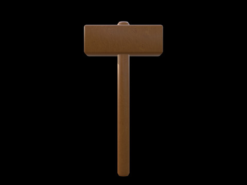 Martillo de madera Serie 03 PBR 4K Modelo 3D