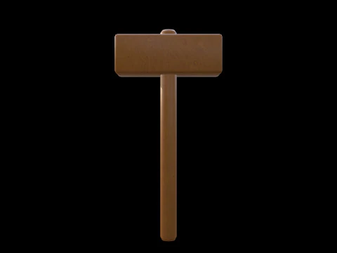 Wooden Hammer Series 03 PBR 4K 3D Model