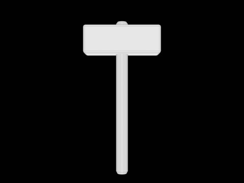 Martillo de madera Serie 03 PBR 4K Modelo 3D