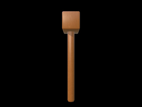 Martillo de madera Serie 03 PBR 4K Modelo 3D
