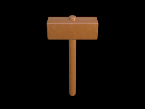 Wooden Hammer Series 03 PBR 4K 3D Model