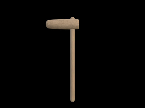 Wooden Hammer Series 04 PBR 4K 3D Model