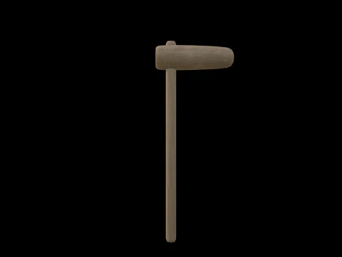 Wooden Hammer Series 04 PBR 4K 3D Model