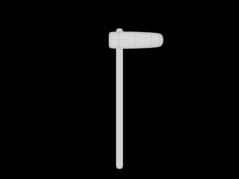 Wooden Hammer Series 04 PBR 4K 3D Model