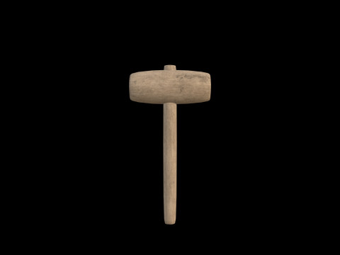 Wooden Hammer Series 05 PBR 4K 3D Model