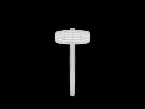 Wooden Hammer Series 05 PBR 4K 3D Model