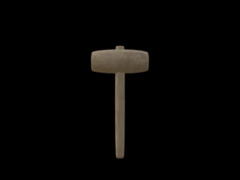 Wooden Hammer Series 05 PBR 4K 3D Model