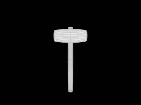 Wooden Hammer Series 05 PBR 4K 3D Model