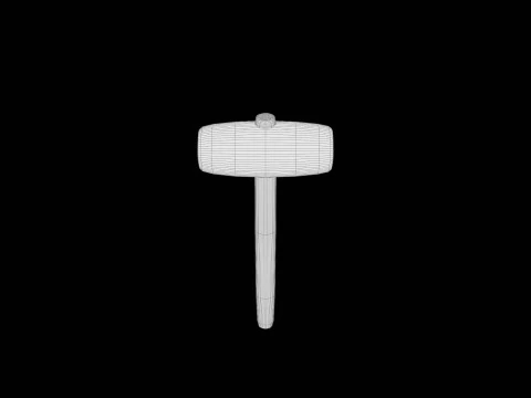 Wooden Hammer Series 05 PBR 4K 3D Model