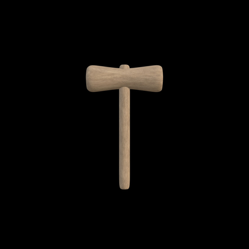 Martillo de madera Serie 06 PBR 4K Modelo 3D .c4d .max .obj .3ds .fbx .stl .blend