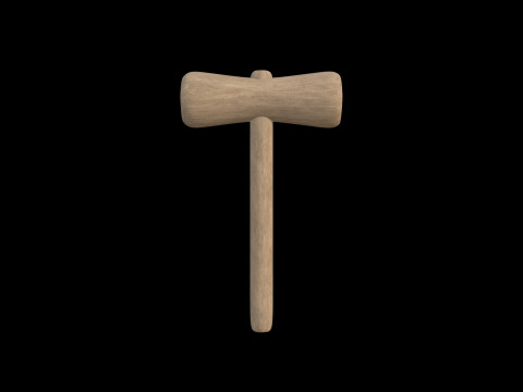 나무 망치 시리즈 06 PBR 4K 3D 모델