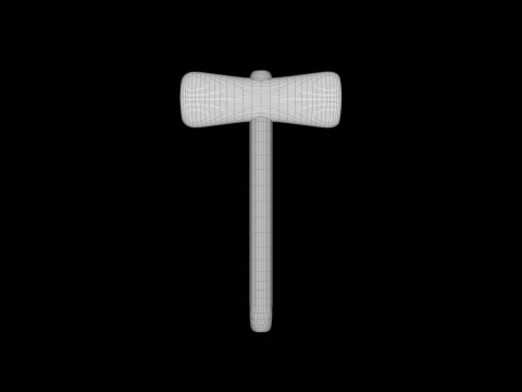Martillo de madera Serie 06 PBR 4K Modelo 3D