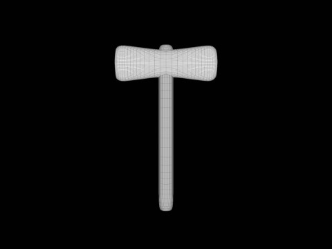 Martillo de madera Serie 06 PBR 4K Modelo 3D