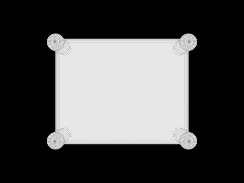 Stylized Soft-Edge Table Cute Minimalist 3D Model