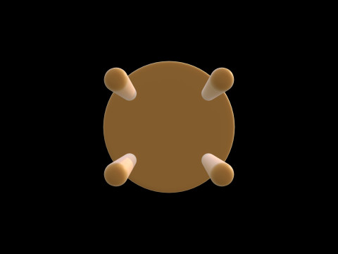 Stylized Soft-Edge Chair Cute Minimalist 3D Model