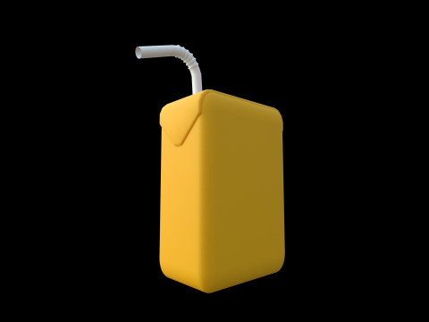 Stylized Mini Cupboard with Straw Cute Cartoon 3D Model