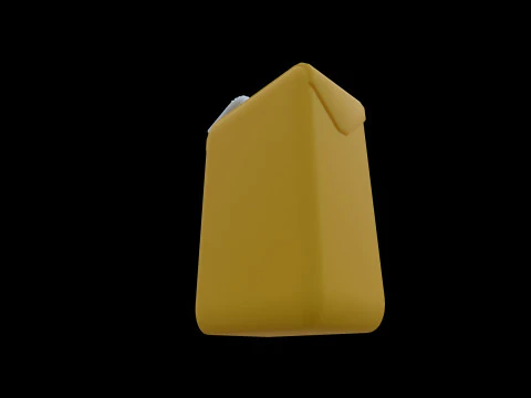 Stylized Mini Cupboard with Straw Cute Cartoon 3D Model