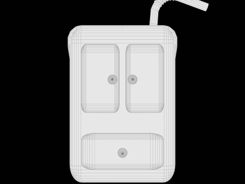 Stylized Mini Cupboard with Straw Cute Cartoon 3D Model