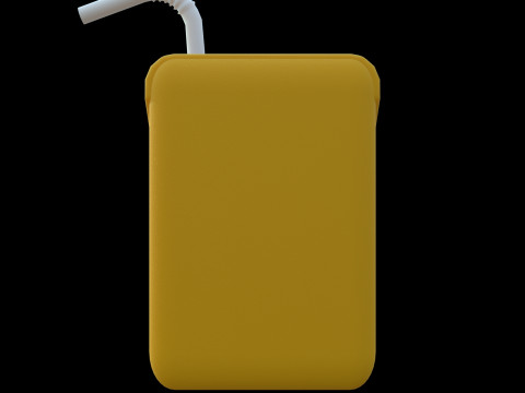 Stylized Mini Cupboard with Straw Cute Cartoon 3D Model