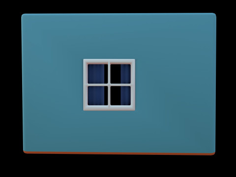 Linda habitación isométrica para niños con escena interior estilizada en 3D Modelo 3D