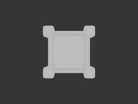 Cute Wooden Chair 3D Model
