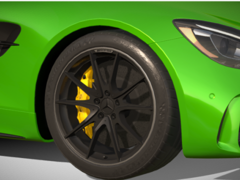 Mercedes-Benz AMG GT Superdeportivo cinematográfico FBX Modelo 3D