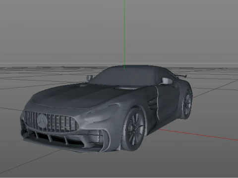Mercedes-Benz AMG GT Cinematic Supercar FBX 3D Model
